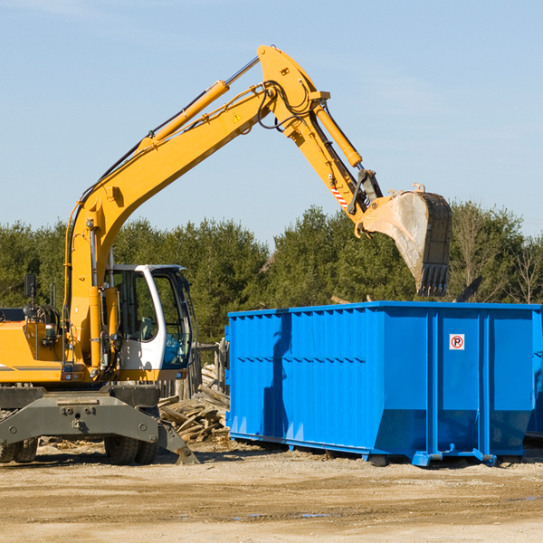 what size residential dumpster rentals are available in Leisenring Pennsylvania